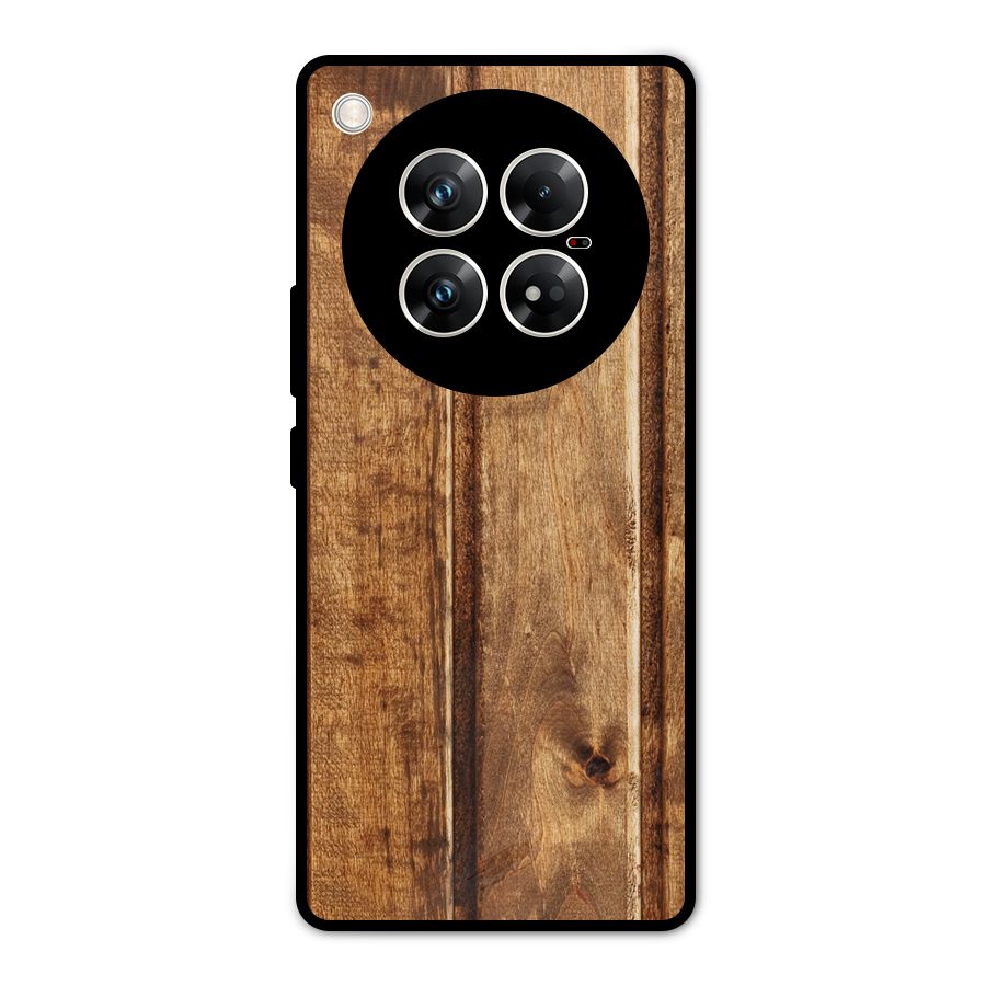 Classic Wood Print Metal Back Case for Infinix Zero 40 5G