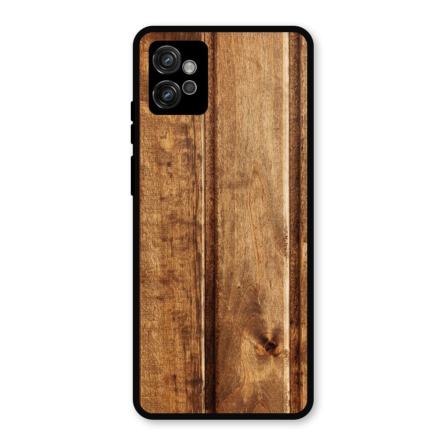 Classic Wood Print Metal Back Case for Moto G32