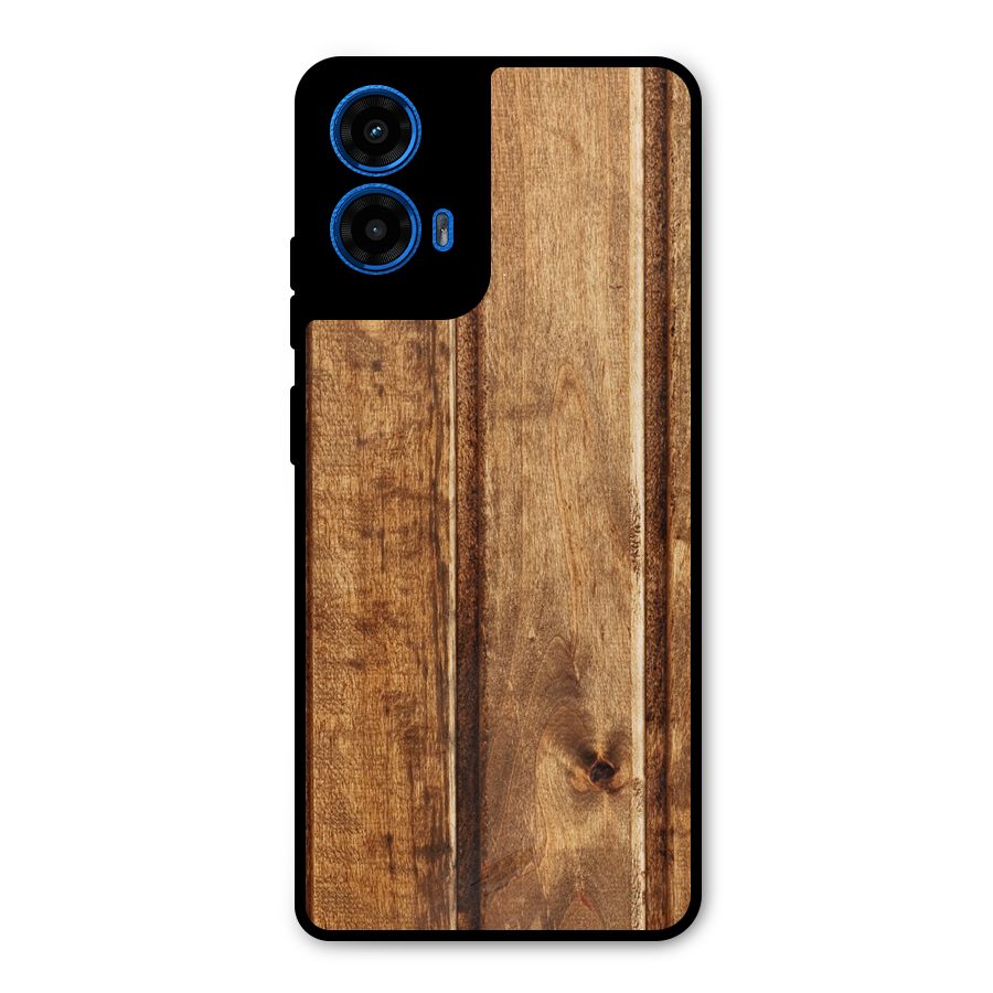 Classic Wood Print Metal Back Case for Moto G45
