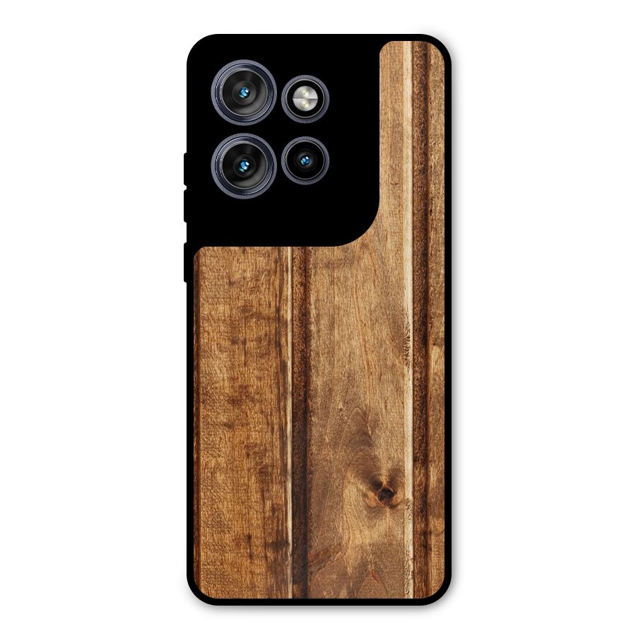 Classic Wood Print Metal Back Case for Motorola Edge 50 Neo