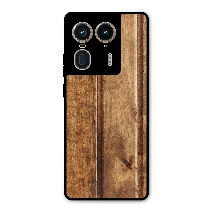 Classic Wood Print Metal Back Case for Motorola Edge 50 Ultra