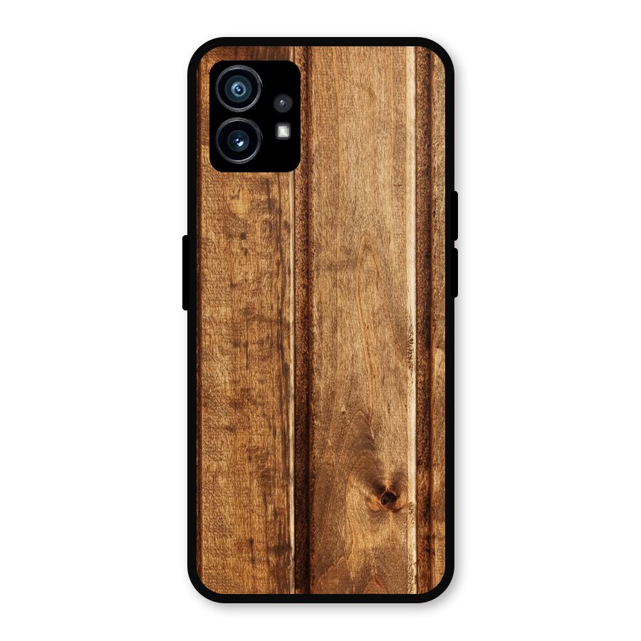 Classic Wood Print Metal Back Case for Nothing Phone 1