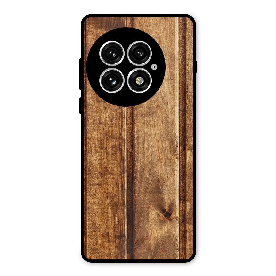 Classic Wood Print Metal Back Case for OnePlus 13