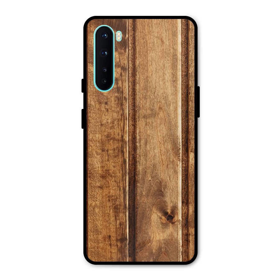 Classic Wood Print Metal Back Case for OnePlus Nord
