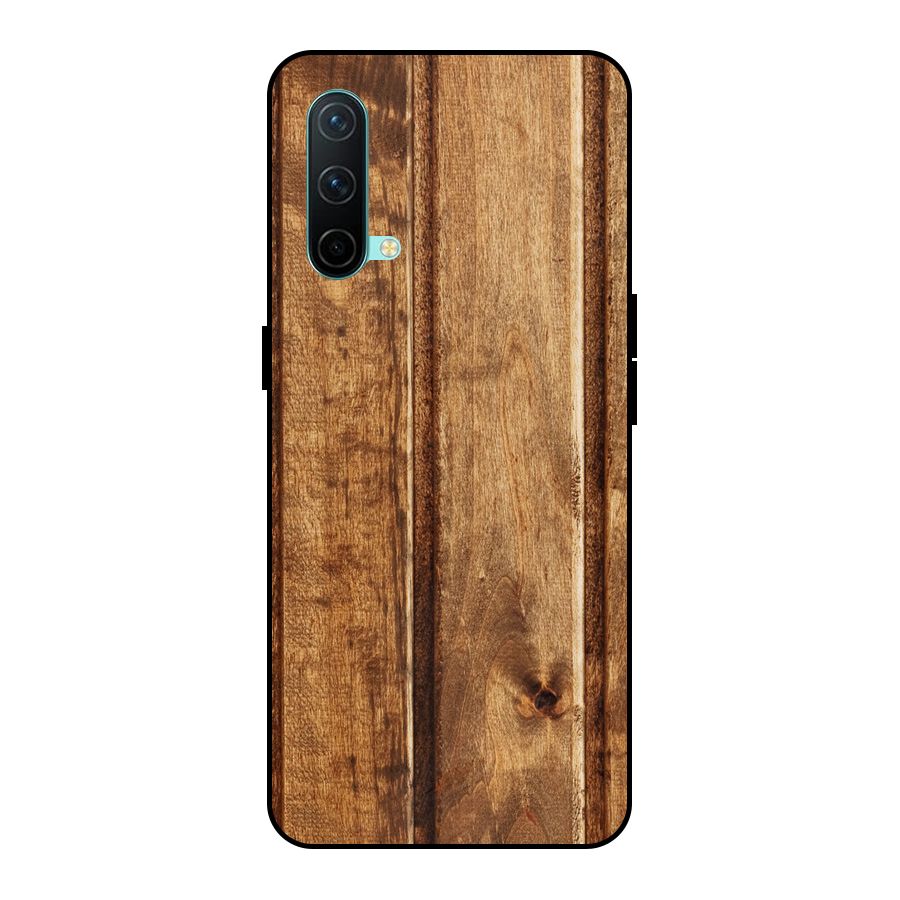 Classic Wood Print Metal Back Case for OnePlus Nord CE 5G