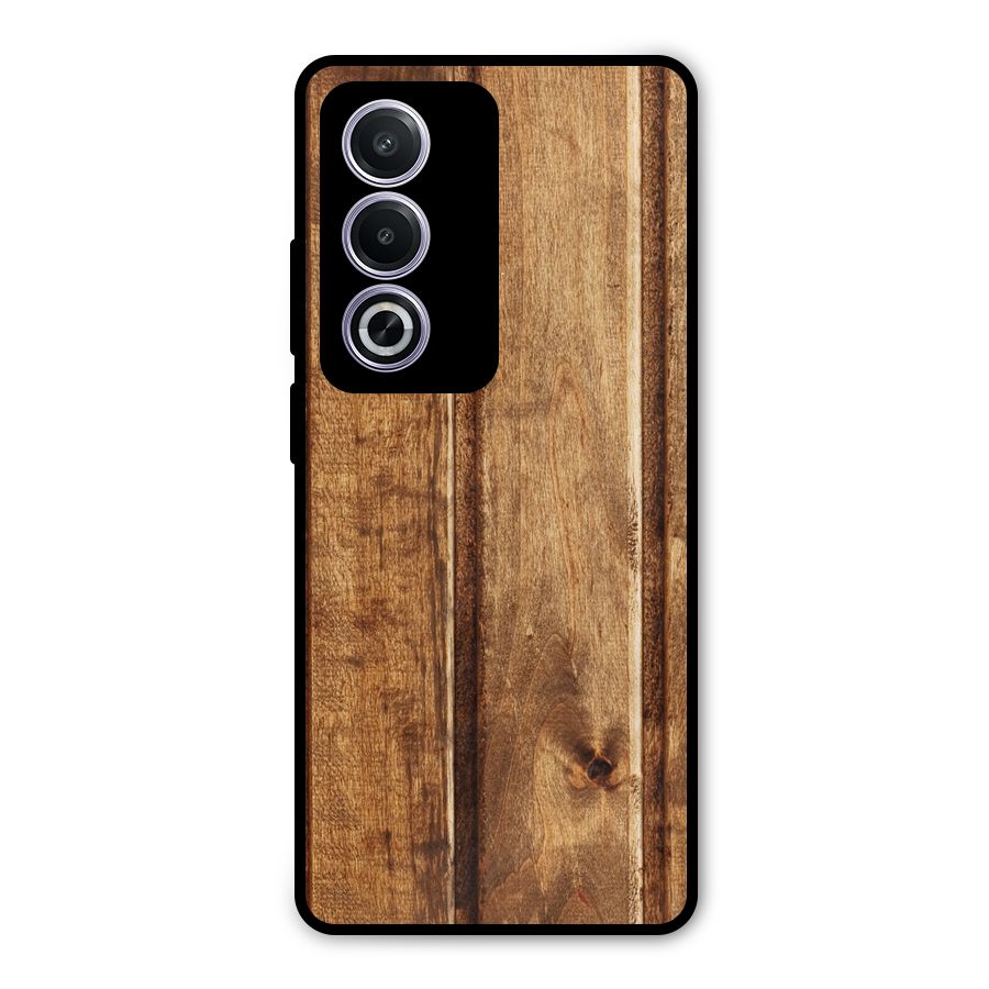 Classic Wood Print Metal Back Case for Oppo A3 Pro