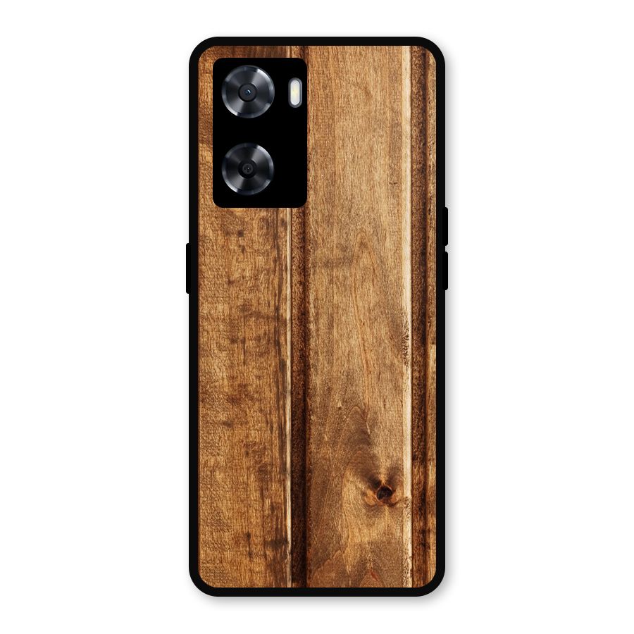 Classic Wood Print Metal Back Case for Oppo A77
