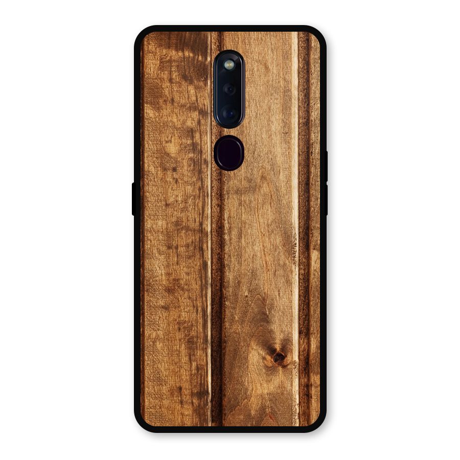 Classic Wood Print Metal Back Case for Oppo F11 Pro