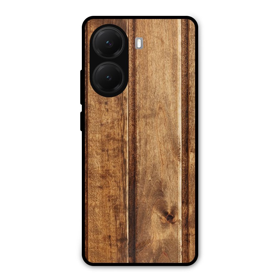 Classic Wood Print Metal Back Case for Poco X7 Pro