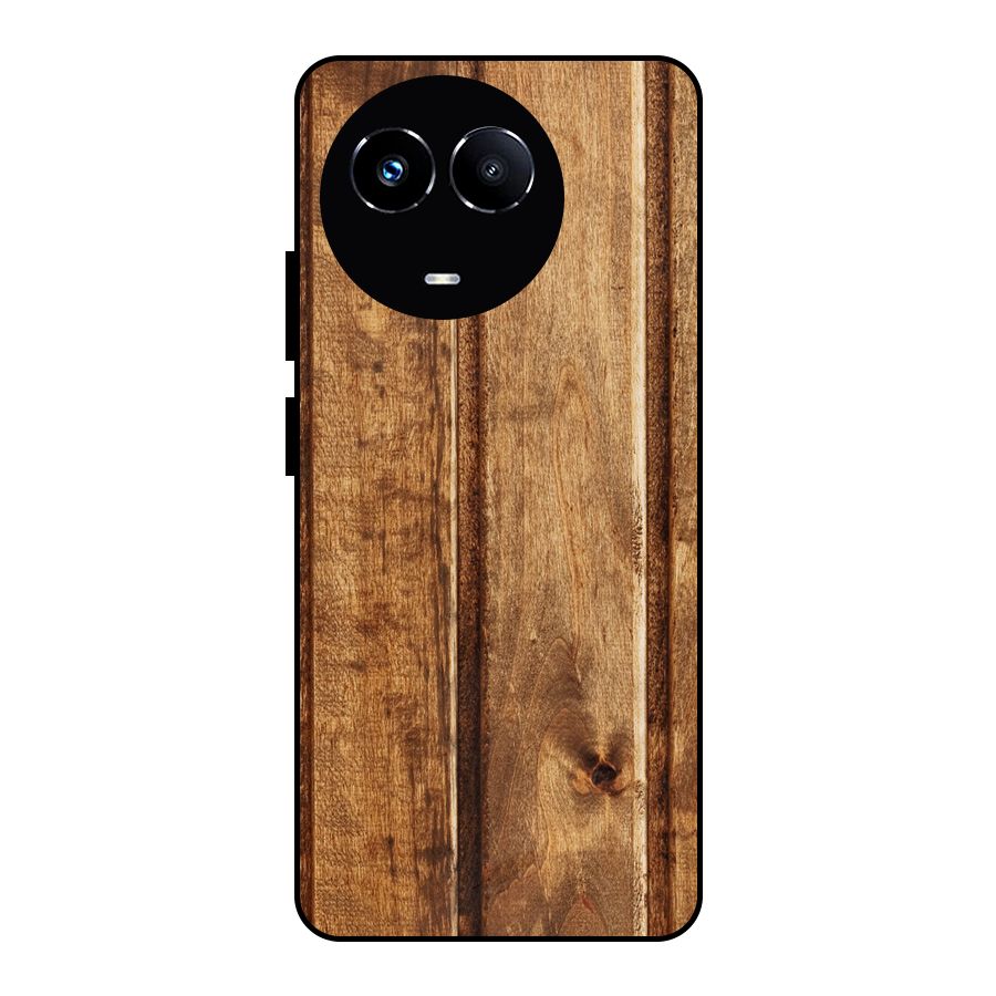 Classic Wood Print Metal Back Case for Realme 11X
