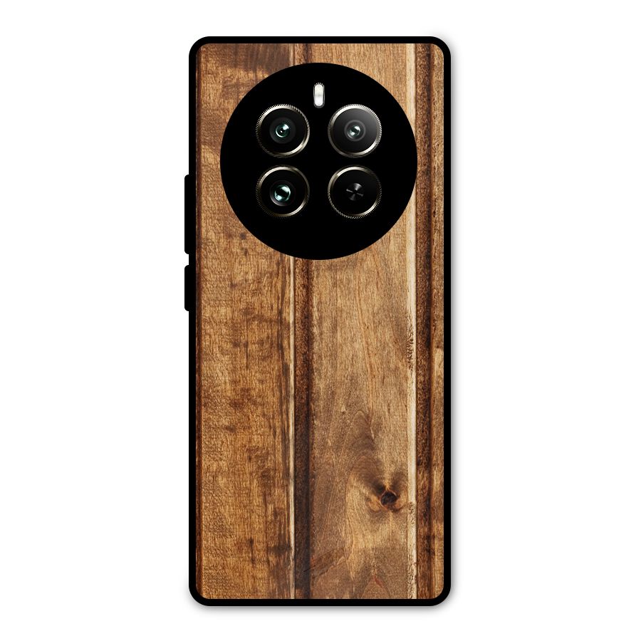 Classic Wood Print Metal Back Case for Realme 12 Pro