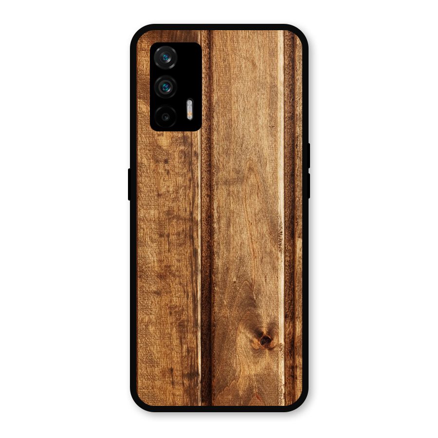 Classic Wood Print Metal Back Case for Realme GT 5G