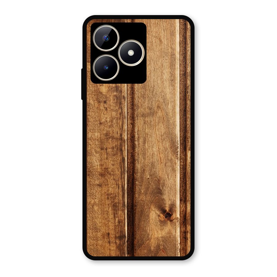 Classic Wood Print Metal Back Case for Realme Narzo N53