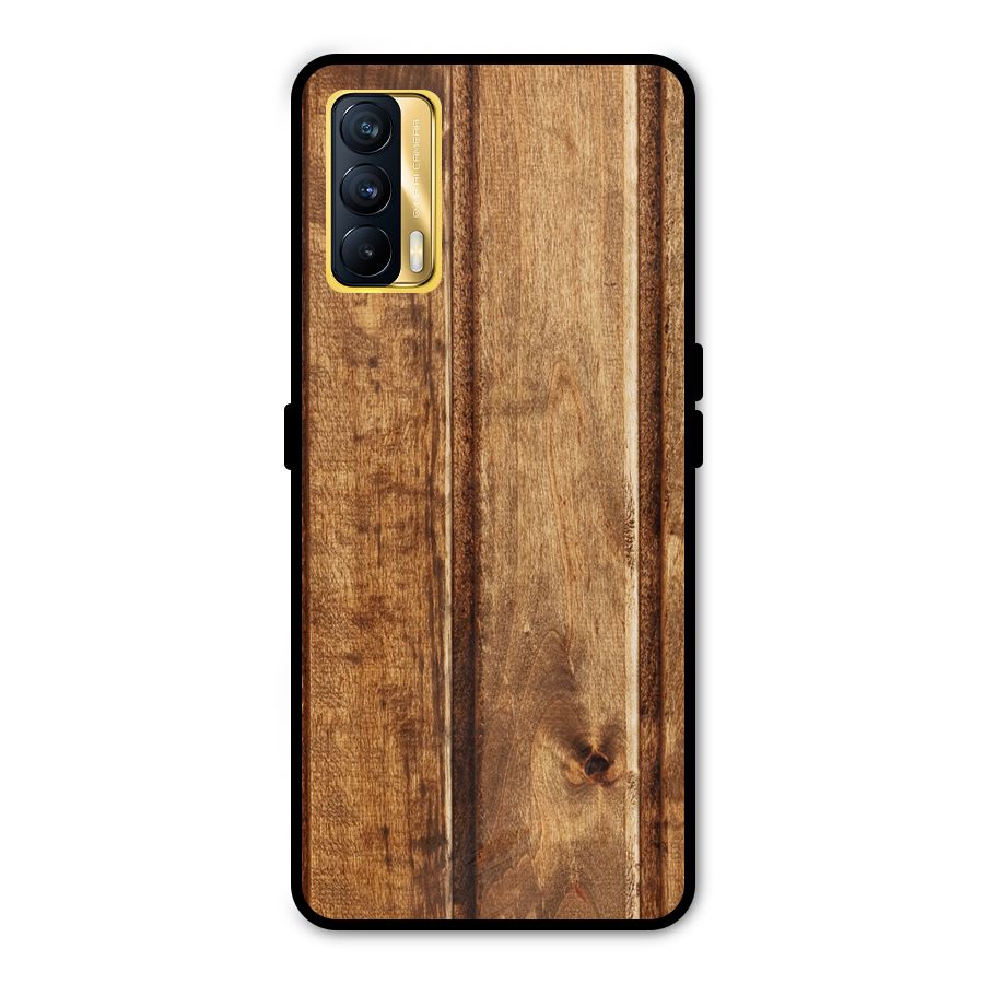 Classic Wood Print Metal Back Case for Realme X7