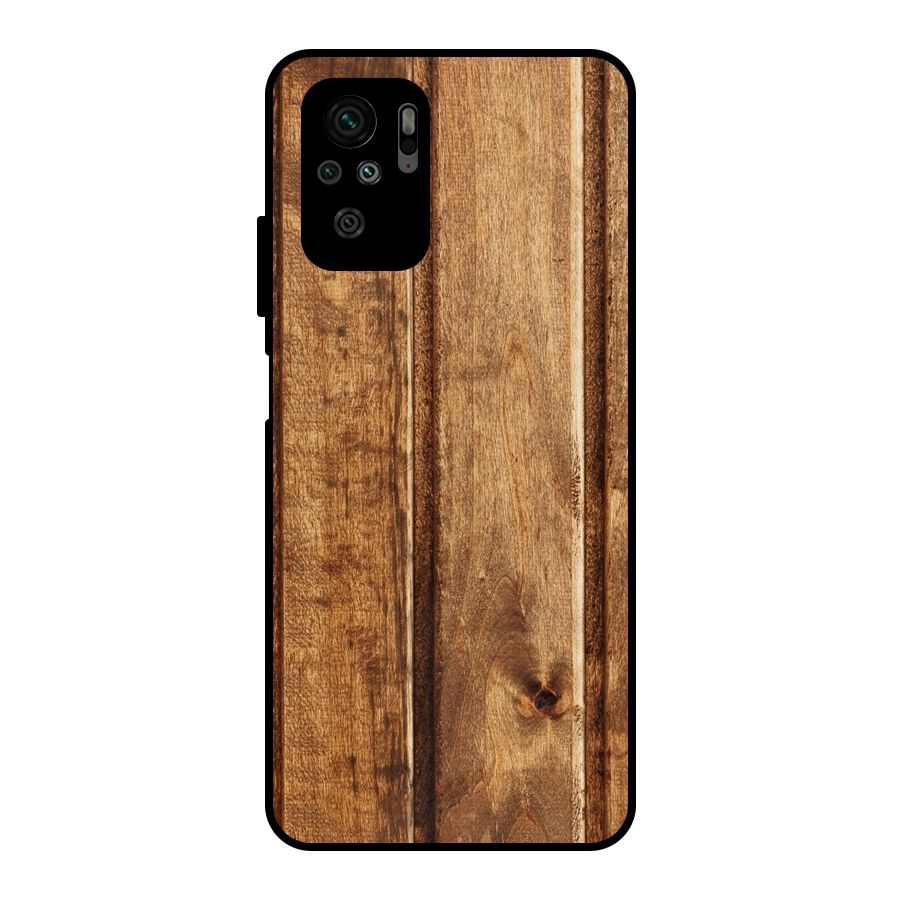 Classic Wood Print Metal Back Case for Redmi Note 10S