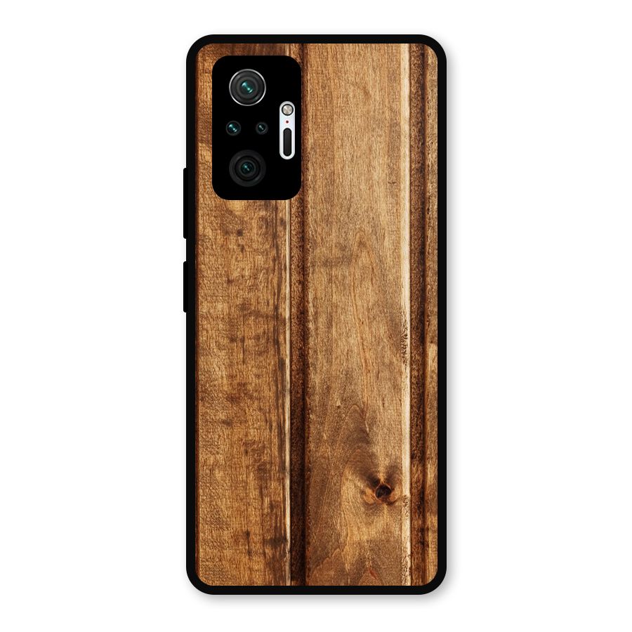 Classic Wood Print Metal Back Case for Redmi Note 10 Pro