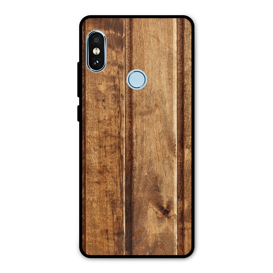 Classic Wood Print Metal Back Case for Redmi Note 5 Pro