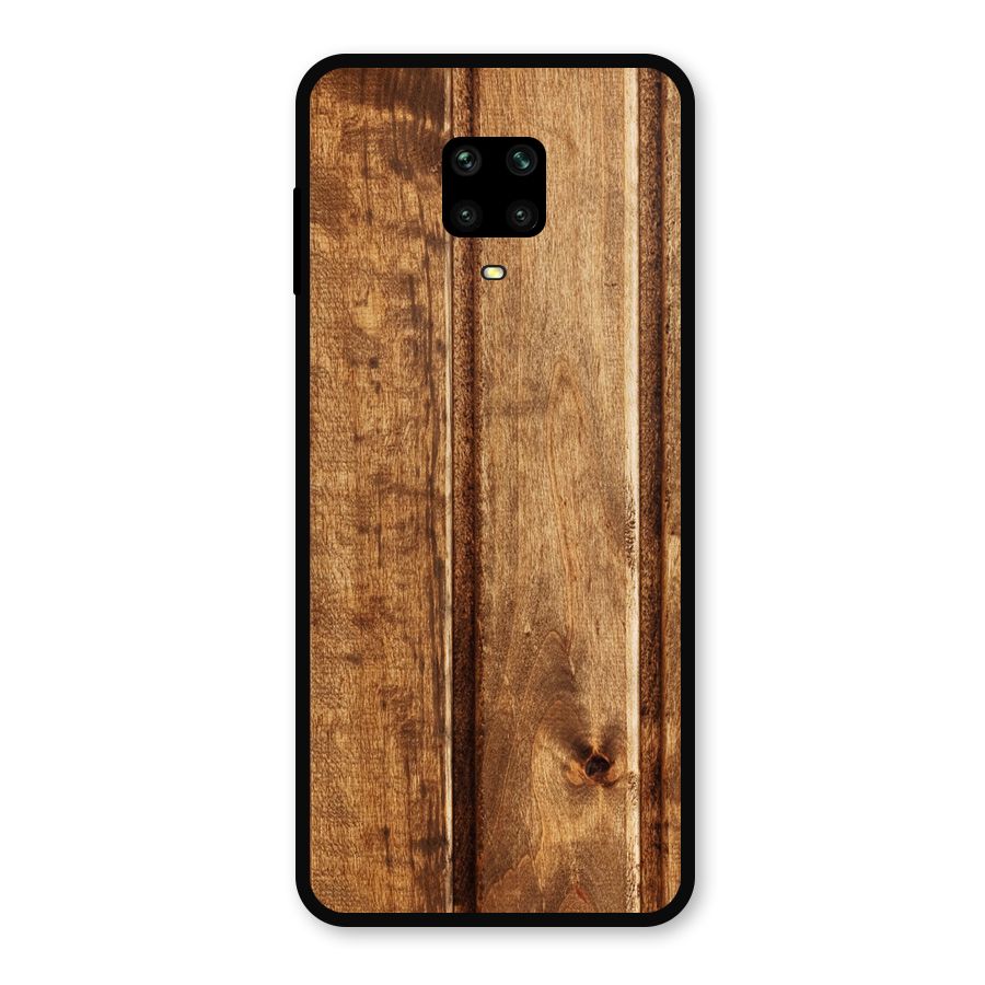Classic Wood Print Metal Back Case for Redmi Note 9 Pro Max