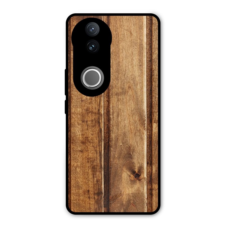 Classic Wood Print Metal Back Case for Vivo V50e