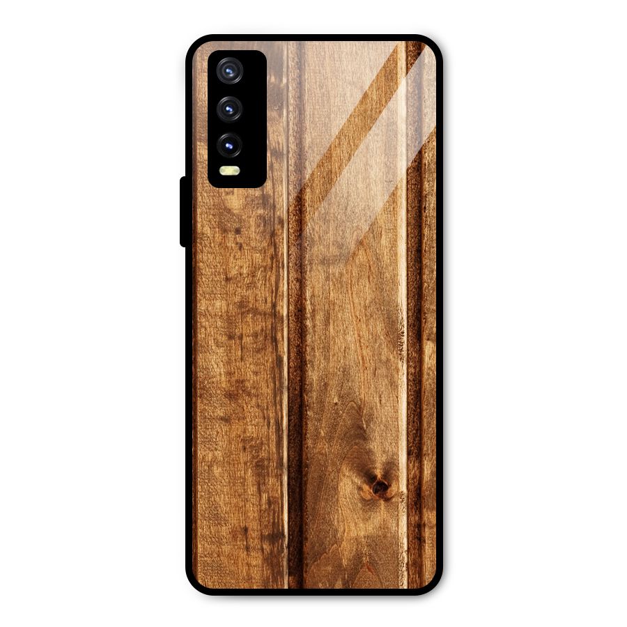 Classic Wood Print Metal Back Case for Vivo Y20