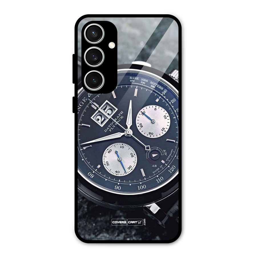 Classic Wrist Watch Glass Back Case for Galaxy S23 FE