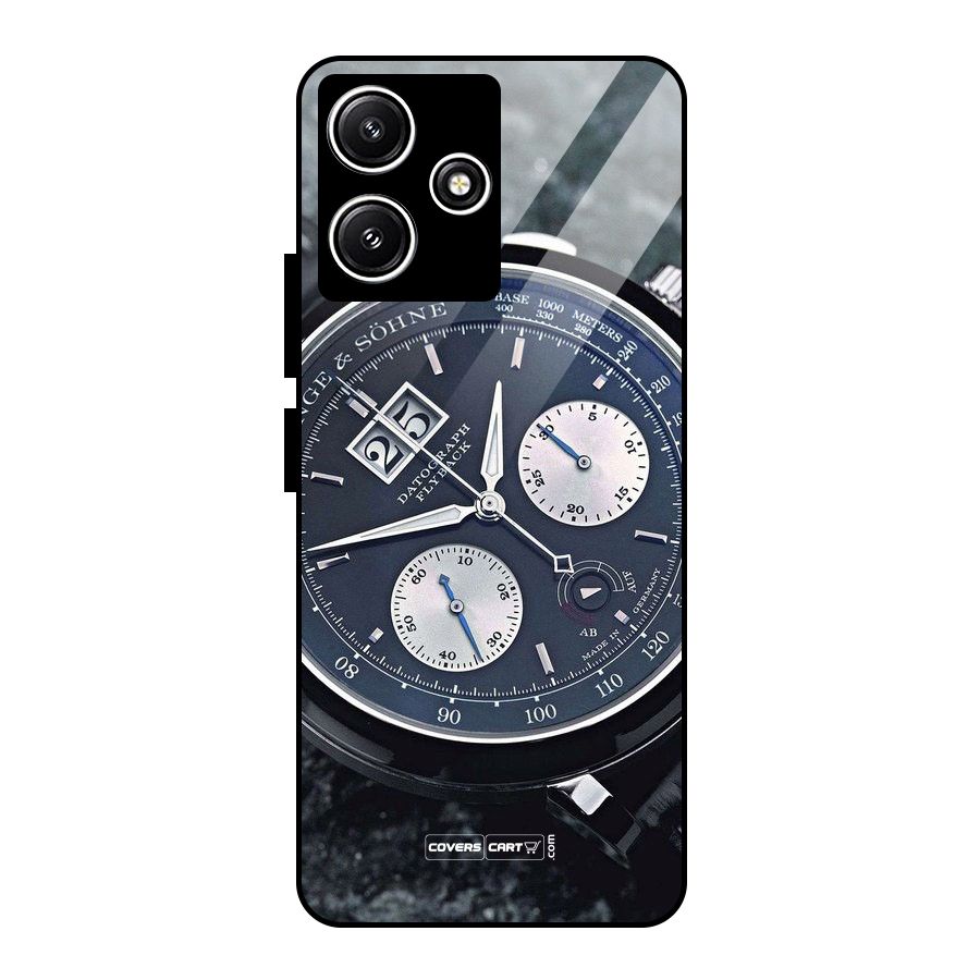 Classic Wrist Watch Glass Back Case for Redmi 12 5G