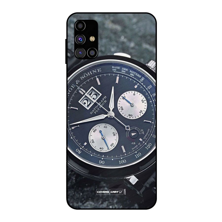 Classic Wrist Watch Metal Back Case for Galaxy M31s