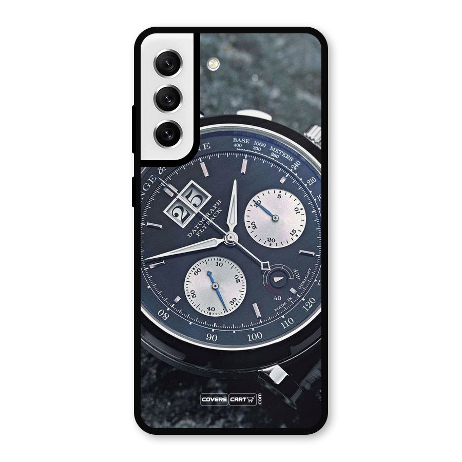 Classic Wrist Watch Metal Back Case for Galaxy S21 FE 5G