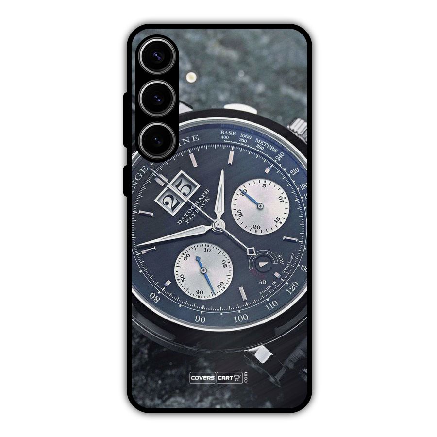 Classic Wrist Watch Metal Back Case for Galaxy S24 Plus