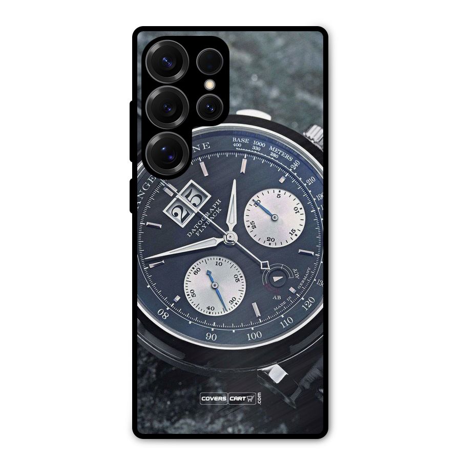 Classic Wrist Watch Metal Back Case for Galaxy S25 Ultra