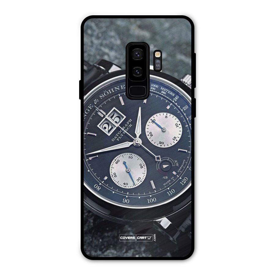 Classic Wrist Watch Metal Back Case for Galaxy S9 Plus
