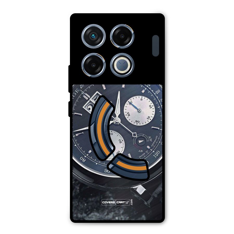 Classic Wrist Watch Metal Back Case for Infinix GT 20 Pro