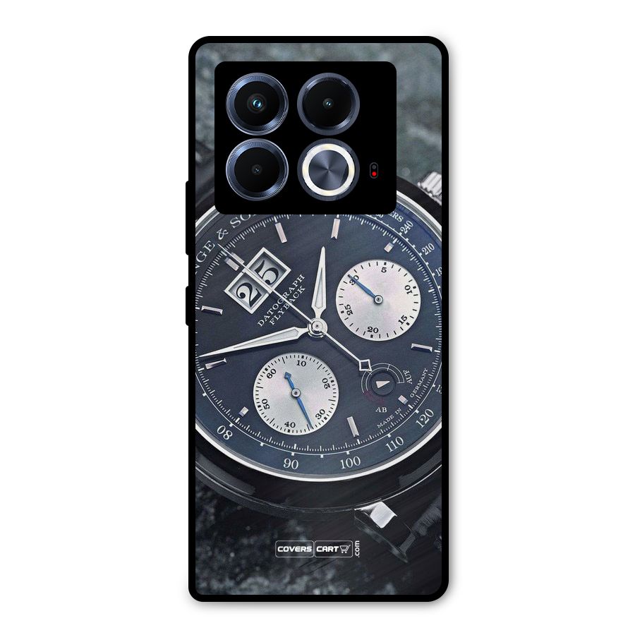Classic Wrist Watch Metal Back Case for Infinix Note 40 5G