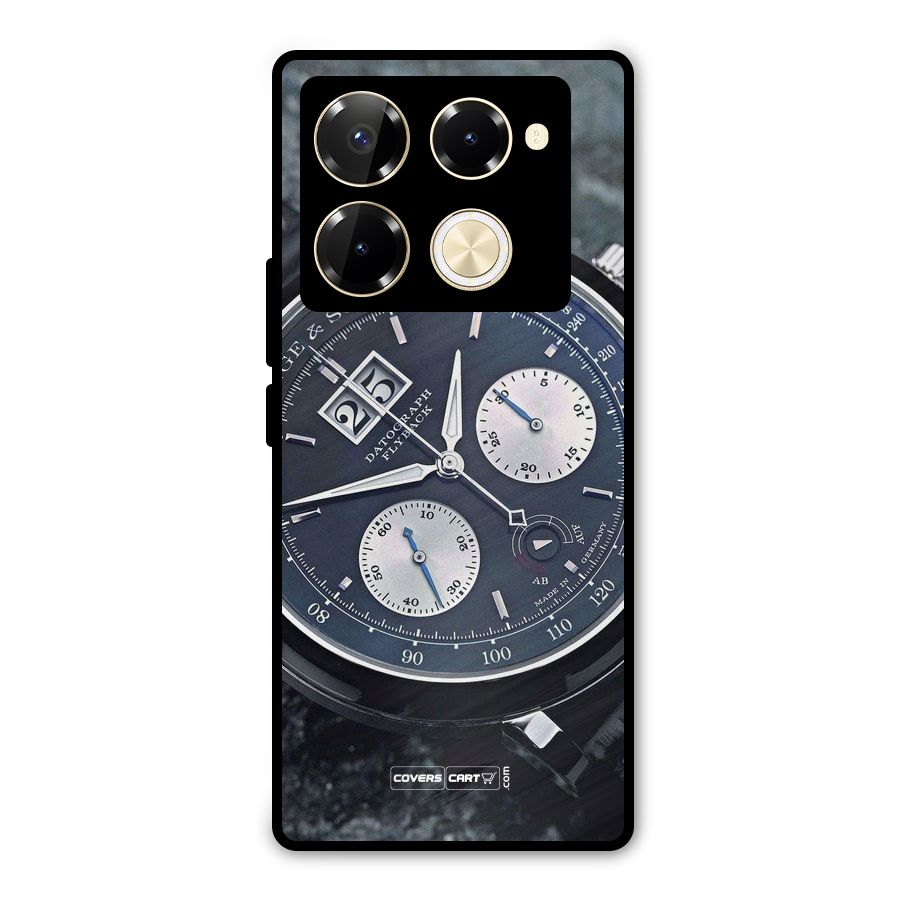 Classic Wrist Watch Metal Back Case for Infinix Note 40 Pro Plus
