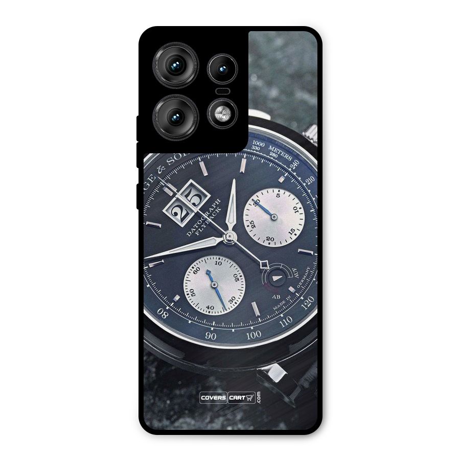 Classic Wrist Watch Metal Back Case for Motorola Edge 50 Pro
