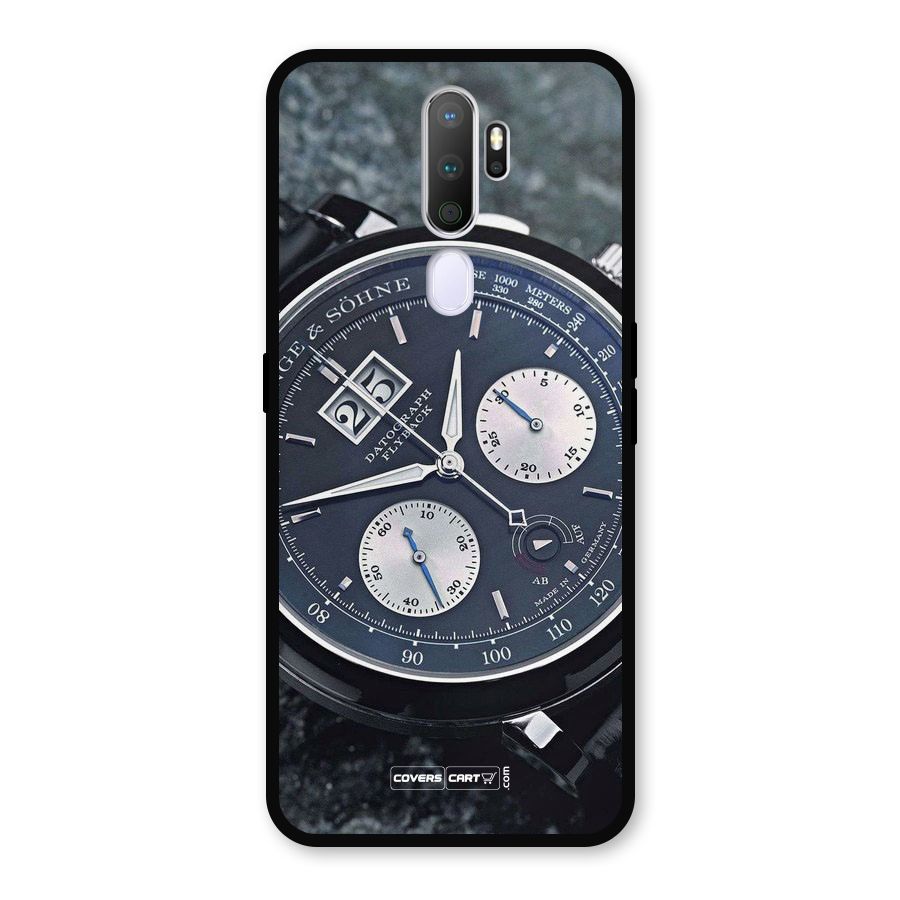 Classic Wrist Watch Metal Back Case for Oppo A5 (2020)