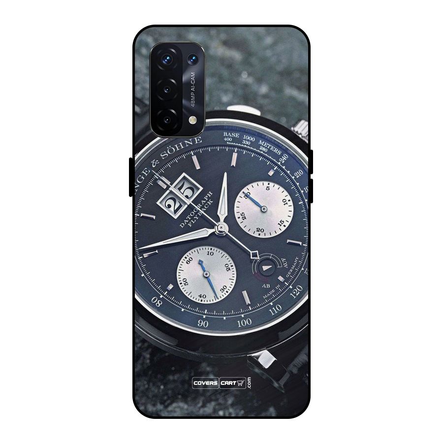 Classic Wrist Watch Metal Back Case for Oppo A74 5G