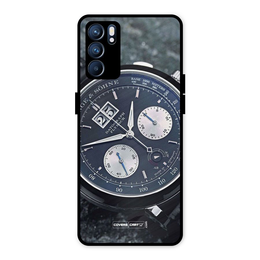 Classic Wrist Watch Metal Back Case for Oppo Reno6 5G