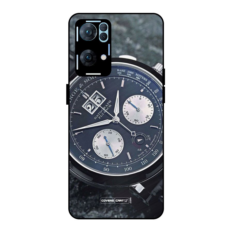 Classic Wrist Watch Metal Back Case for Oppo Reno7 Pro 5G