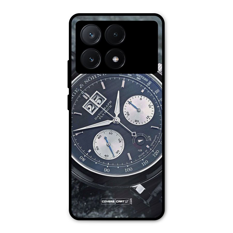 Classic Wrist Watch Metal Back Case for Poco X6 Pro