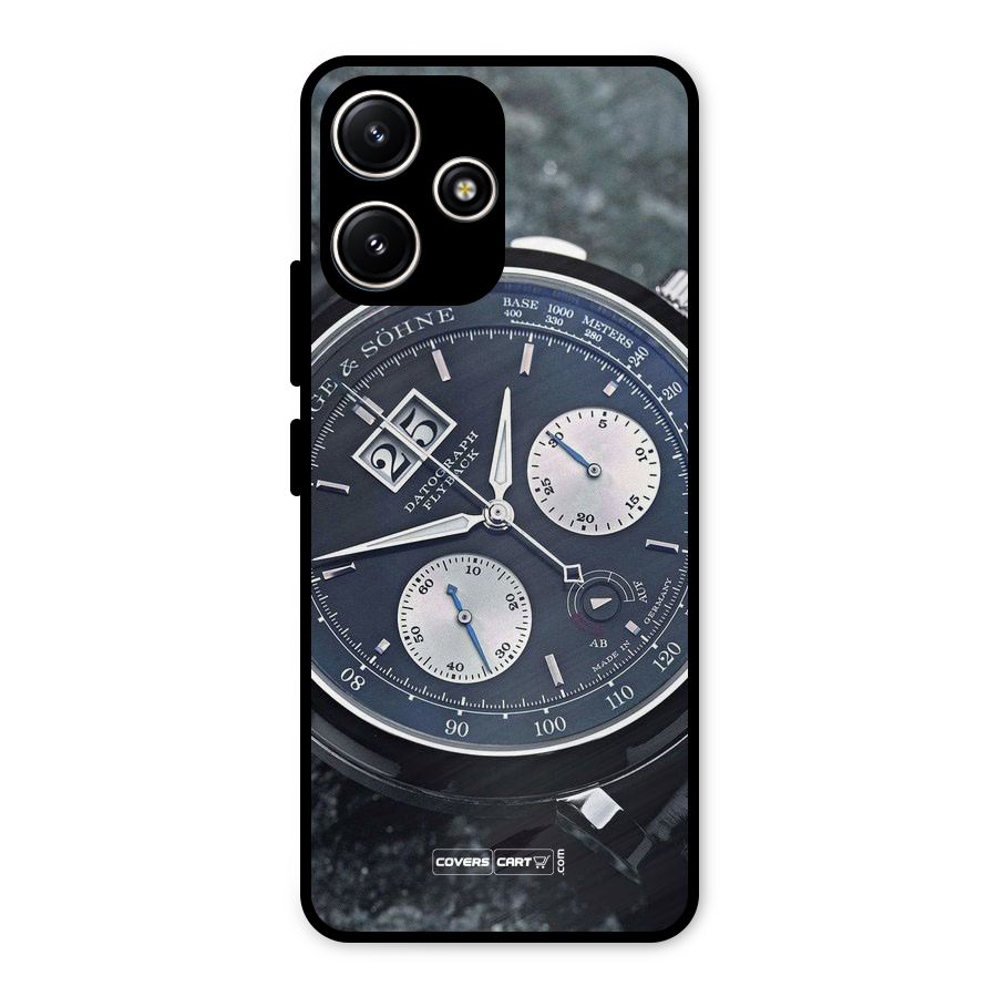 Classic Wrist Watch Metal Back Case for Redmi 12 5G
