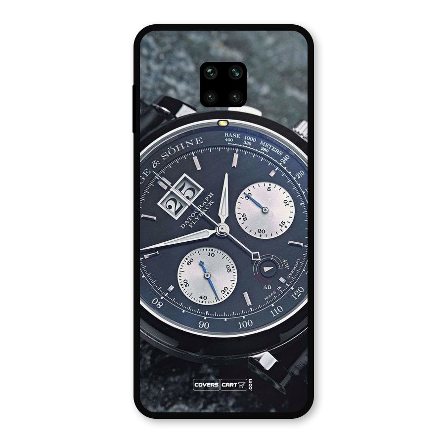 Classic Wrist Watch Metal Back Case for Redmi Note 9 Pro