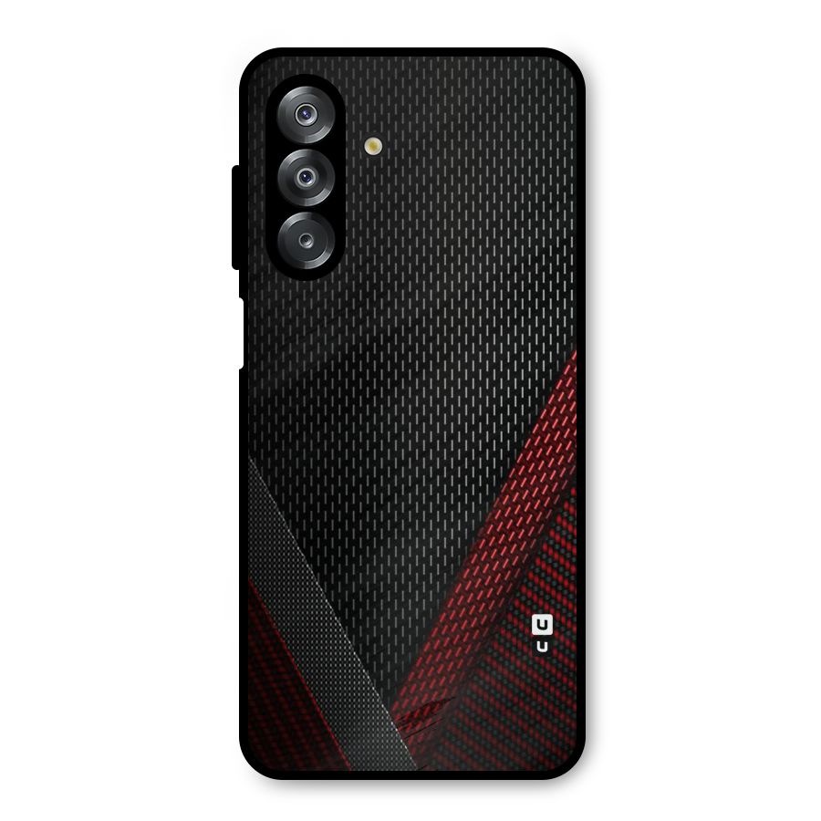 Classy Black Red Design Metal Back Case for Galaxy A26