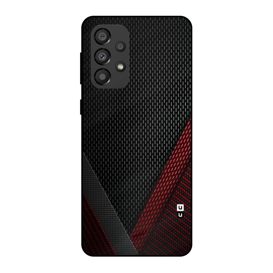 Classy Black Red Design Metal Back Case for Galaxy A33 5G