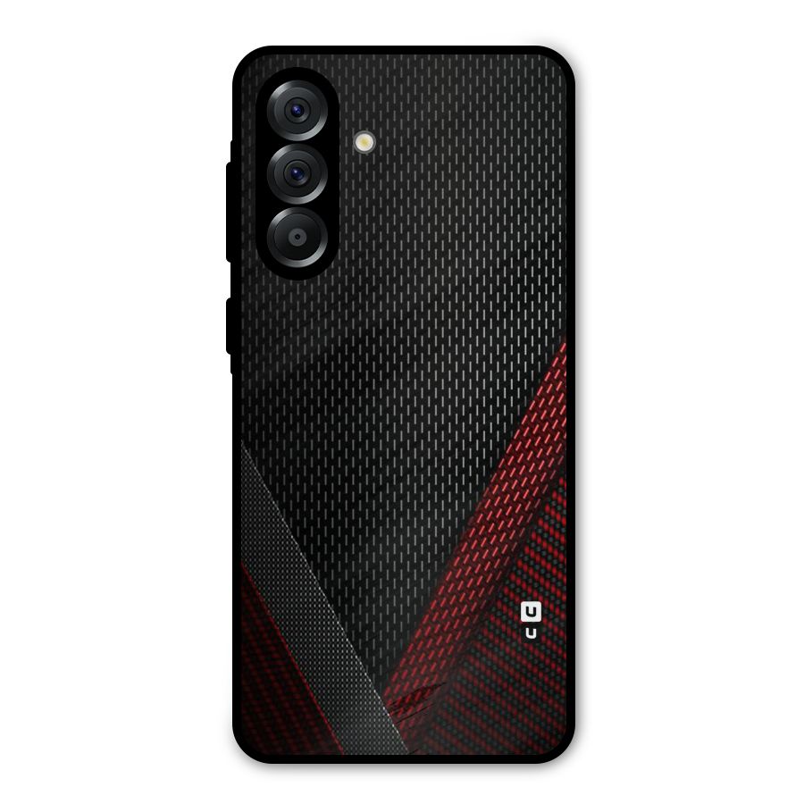 Classy Black Red Design Metal Back Case for Galaxy A56