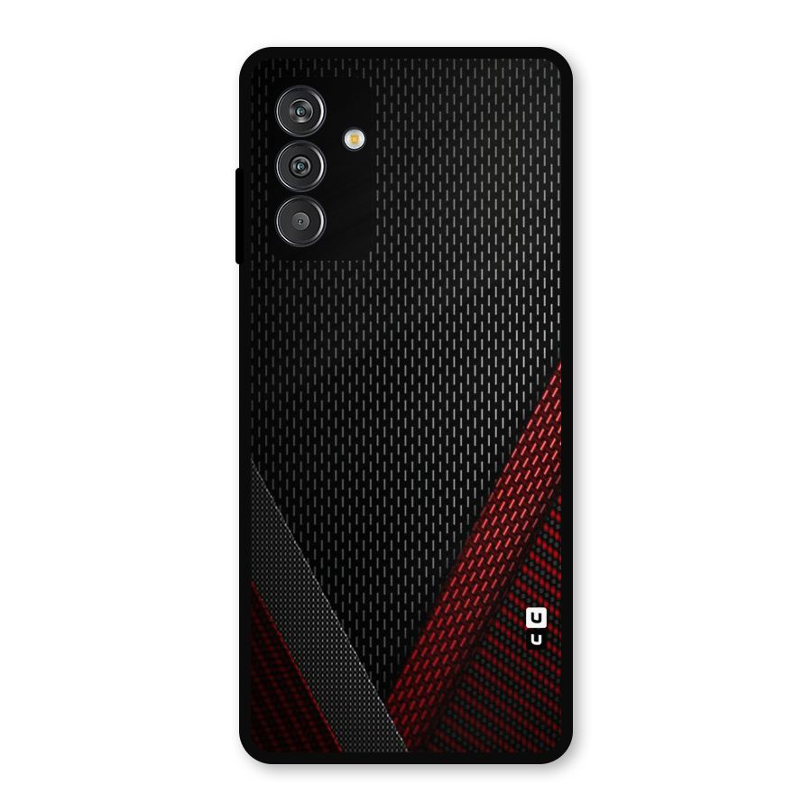Classy Black Red Design Metal Back Case for Galaxy F13
