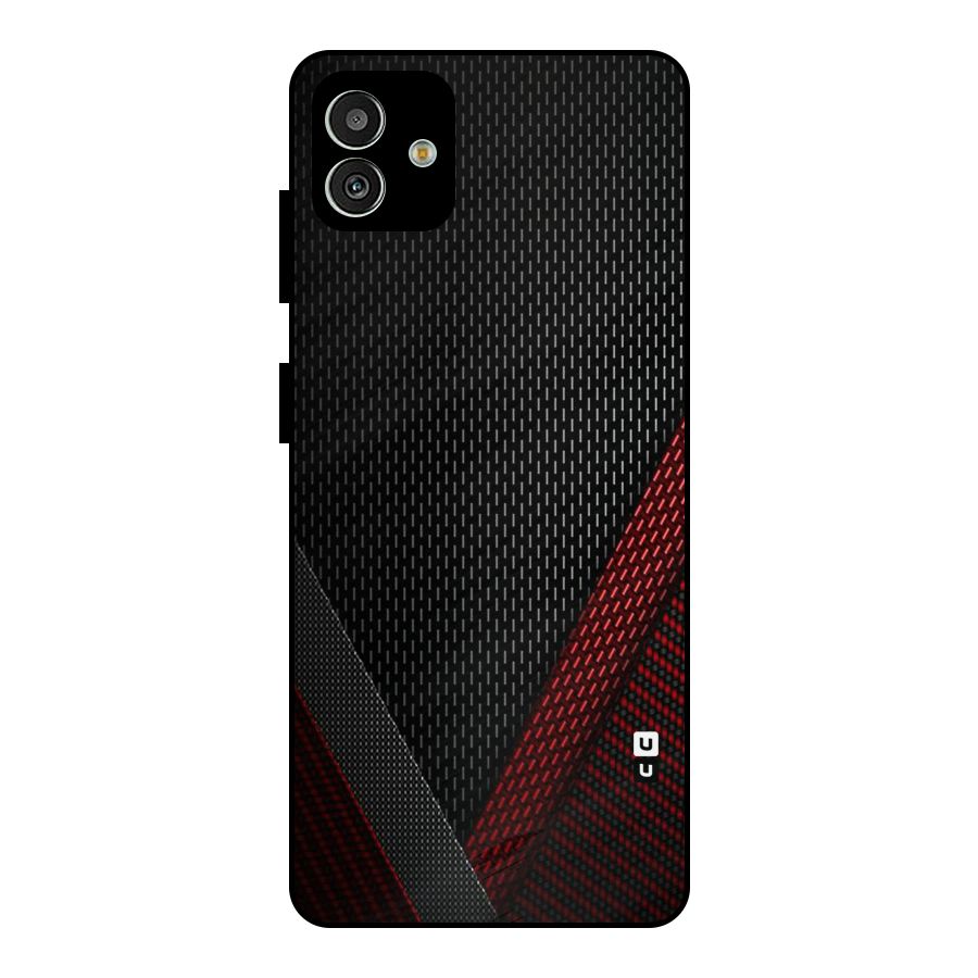 Classy Black Red Design Metal Back Case for Galaxy M13 5G