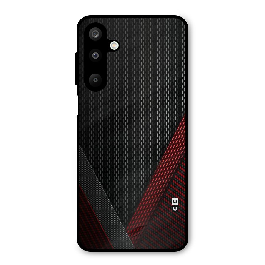 Classy Black Red Design Metal Back Case for Galaxy M16
