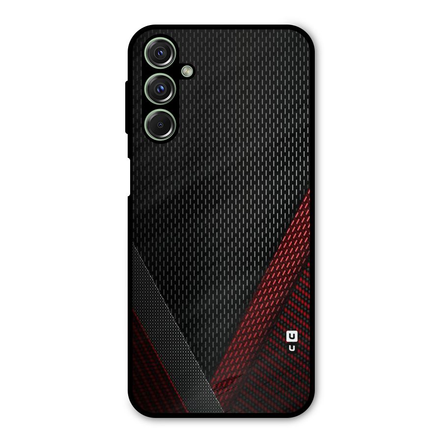 Classy Black Red Design Metal Back Case for Galaxy M34