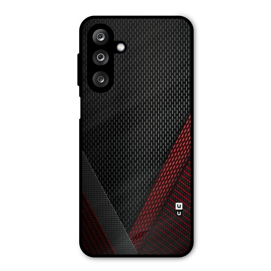 Classy Black Red Design Metal Back Case for Galaxy M36